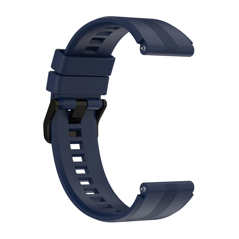 For Honor Watch GS3 Stripe Design Silicone Watch Strap 22mm Replacement Wrist Band with Stainless Steel Buckle For Honor Watch GS3 Stripe Design Silicone Watch Strap 22mm Replacement Wrist Band with Stainless Steel Buckle